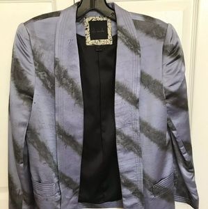 Kelly Wearstler Silk Blend Blazer Jacket Blue 6